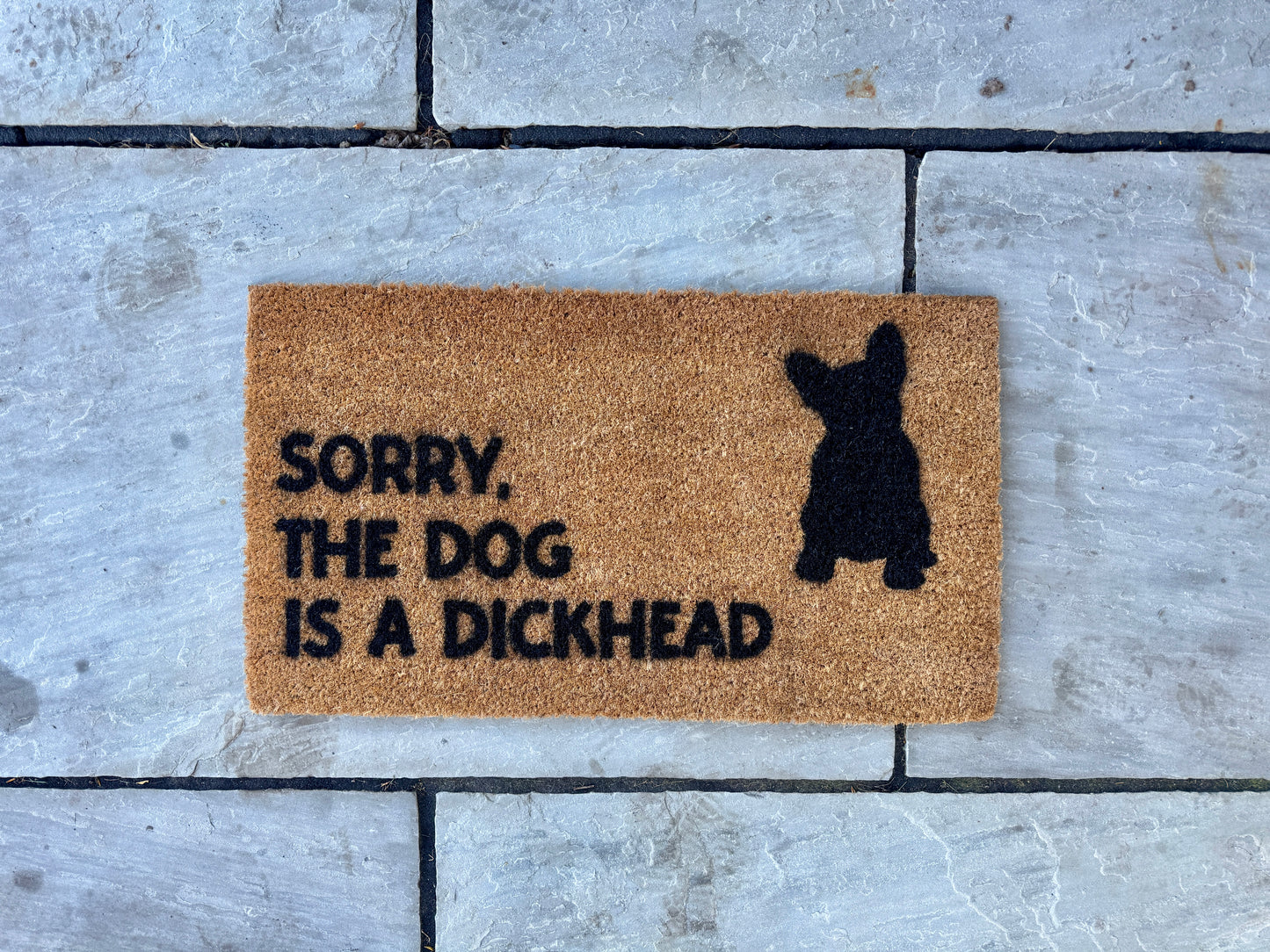 French Bulldog Frenchie Dog coir doormat - “Sorry the dog is a Dickhead” 40 x 70cm (Copy)