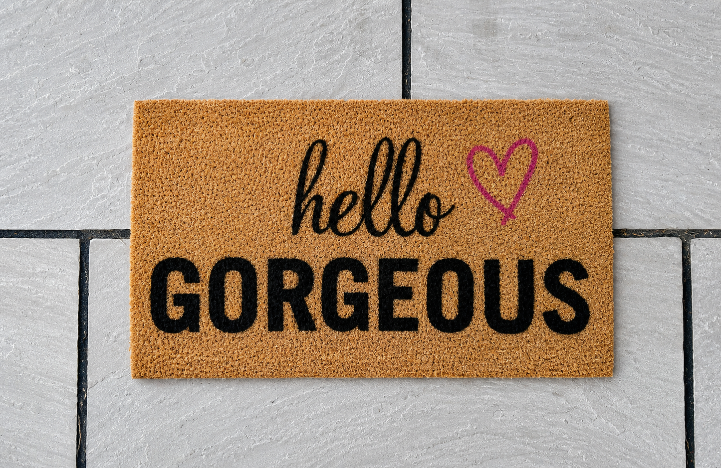 Hello Gorgeous - Coir Doormat 40 x 70cm