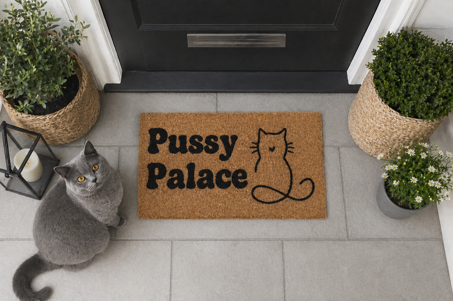 “Pussy Palace” Coir Doormat - 40 x 70cm