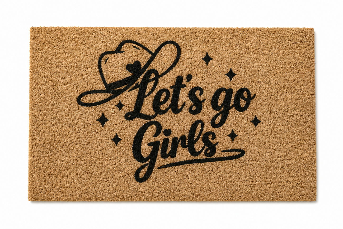 Cowgirl Coir Doormat 40 x 70cm – “Let’s go Girls” Home Entrance Mat